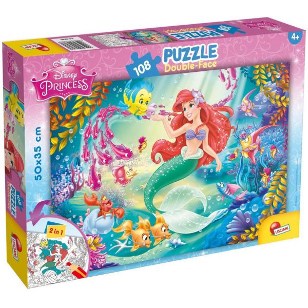 Puzzle da 108 Pezzi Double Face - Disney Princess: La Sirenetta
