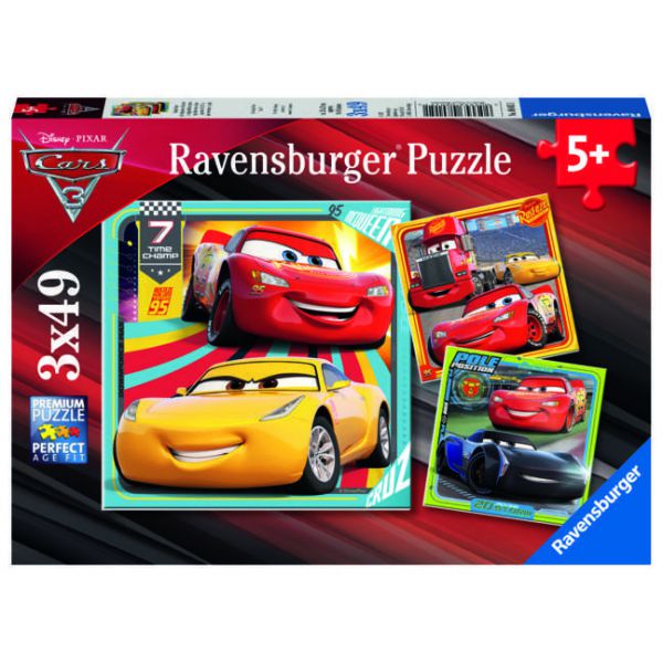 3 49 Piece Puzzles - Cars 3