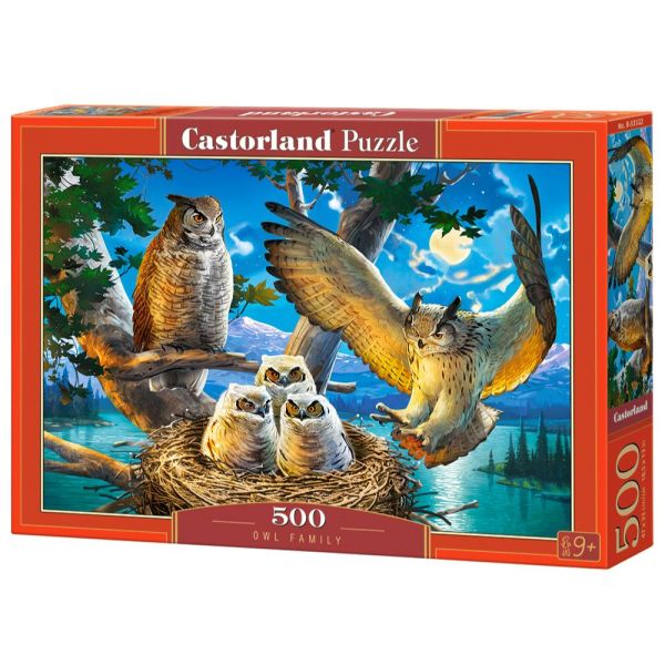 Puzzle 500 Pezzi - Owl Family