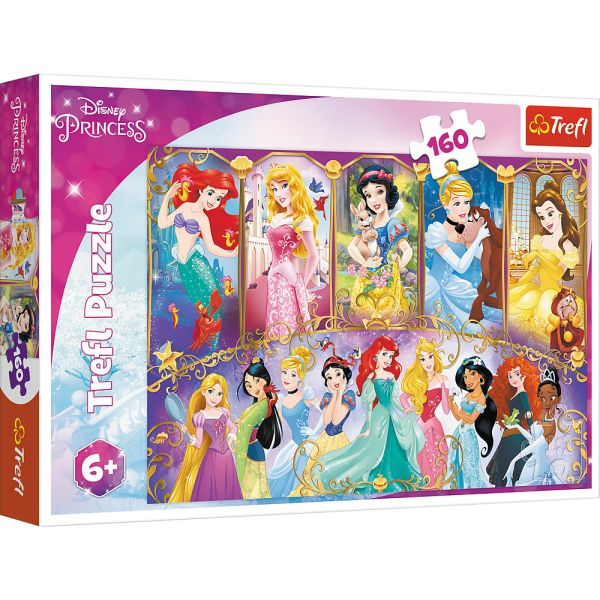 Puzzle da 160 Pezzi - Disney Princess: Ritratti di Principesse