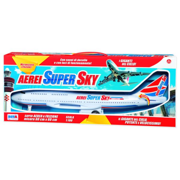 Super sky - Aereo a Frizione 60 cm con Luci e Suoni