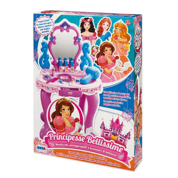 MIRROR WITH BEAUTIFUL PRINCESS ACCESSORIES