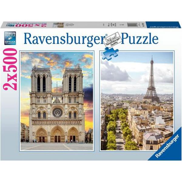 2 Puzzle da 500 Pezzi - Gita a Parigi