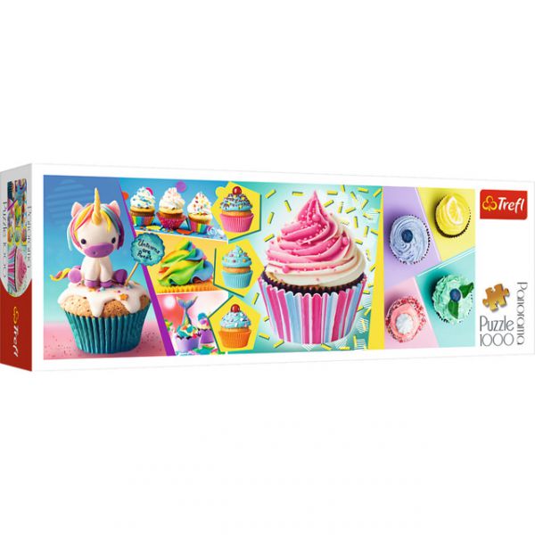 1000 Piece Panorama Puzzle - Colorful Cupcakes