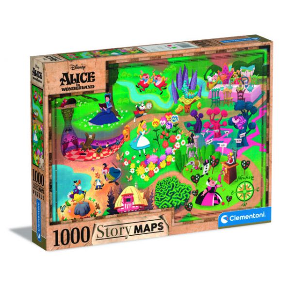  Puzzle da 1000 Pezzi Story Maps - Alice