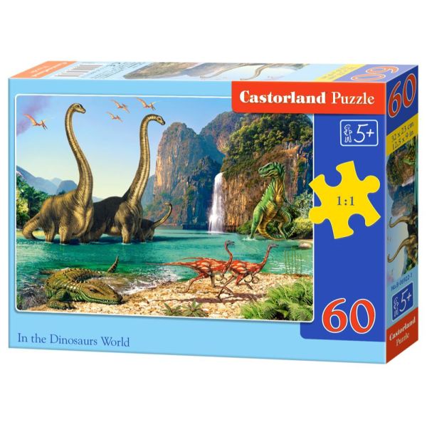 60 Piece Puzzle - In the Dinosaurus World