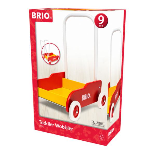 BRIO red / yellow first steps cart