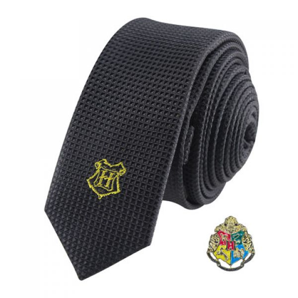 Harry Potter - Deluxe Tie with Hogwarts Pin