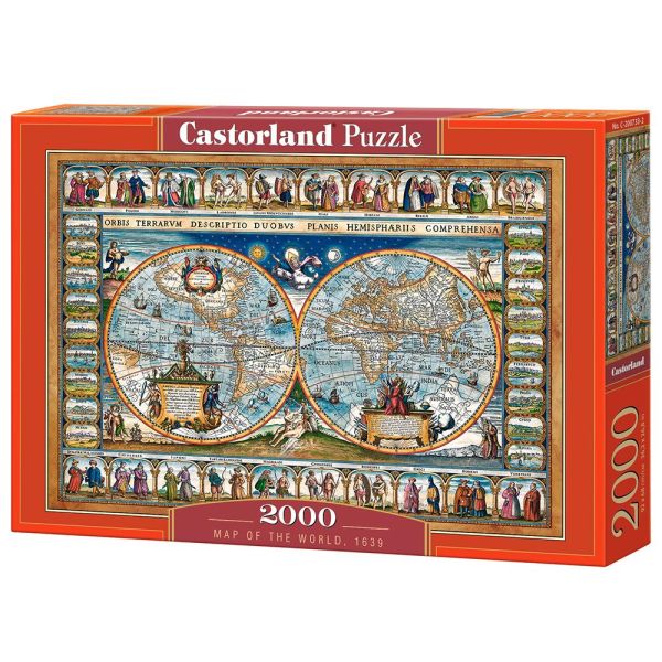 Puzzle 2000 Pezzi - Map of the world, 1639