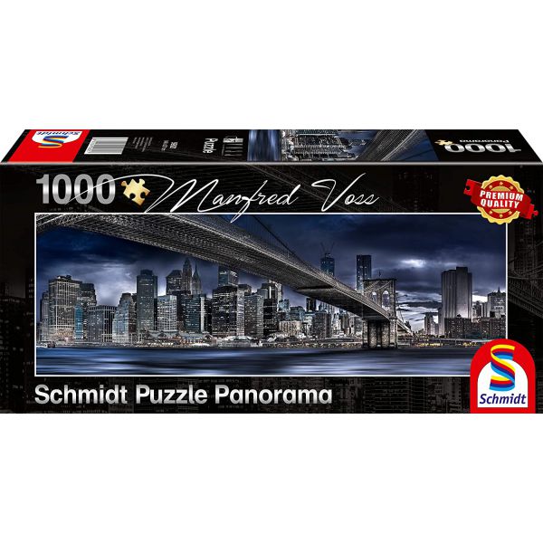 Puzzle da 1000 Pezzi Panorama - Manfred Voss: New York di Notte