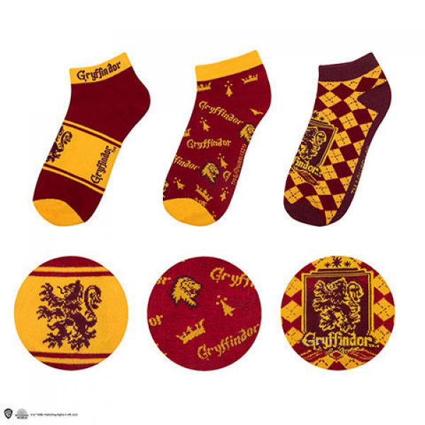 Set of 3 Gryffindor short socks - Harry Potter