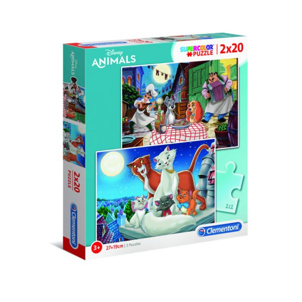 2 20 piece jigsaw puzzle - Disney Animals