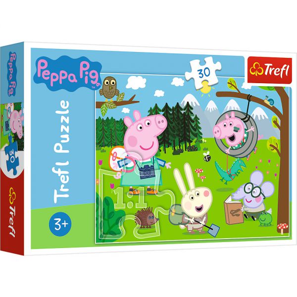 Puzzle da 30 Pezzi - Peppa Pig: Escursione nella Foresta