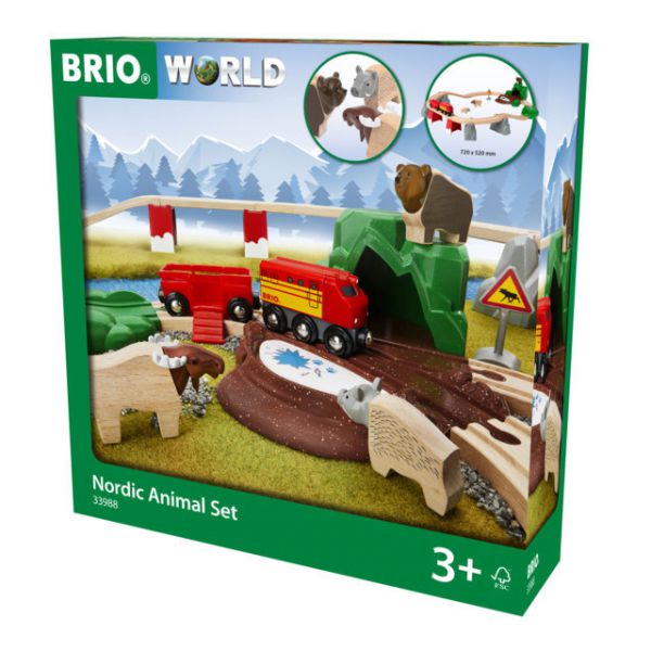 BRIO railway set with Nordic animals