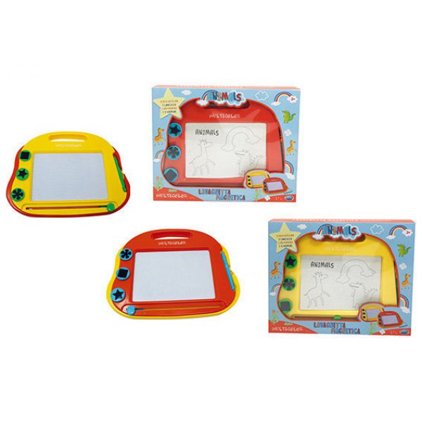 Multicolor - Medium magnetic board product size 33*26*3.3 cm screen size 19*13 cm black and white writing with 3 stencils
