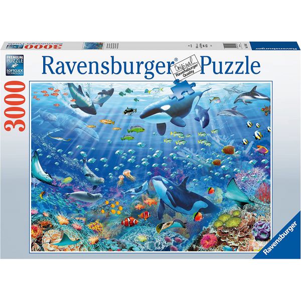 Puzzle 3000 pcs - Colorful underwater world