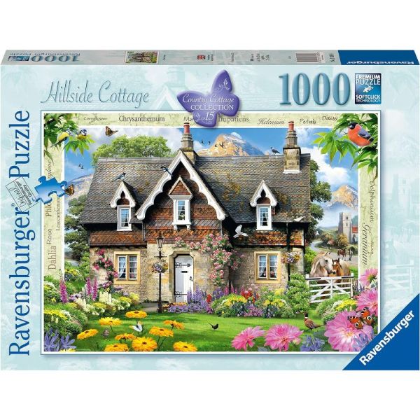 1000 Piece Puzzle - Hillside Country Cottage
