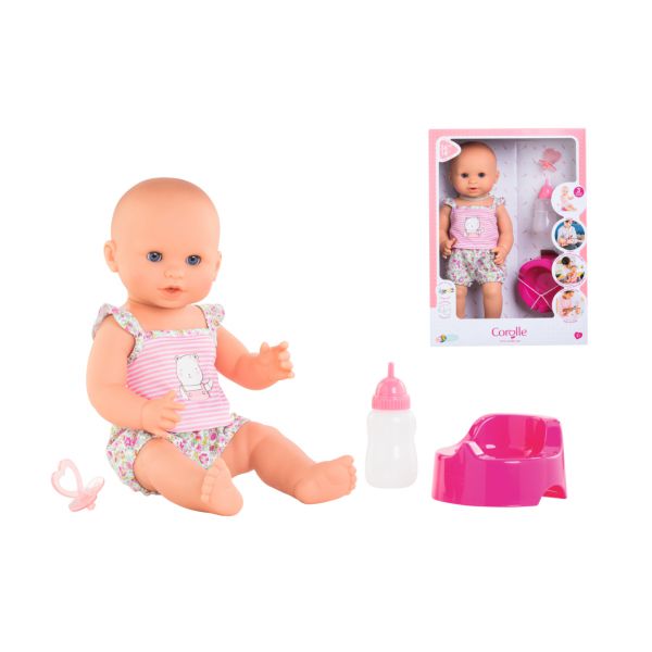 Corolle Baby Emma cm.36 drinks and wets, accessories included