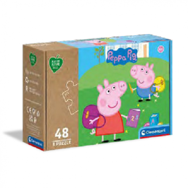 3 Puzzle da 48 Pezzi - Peppa Pig