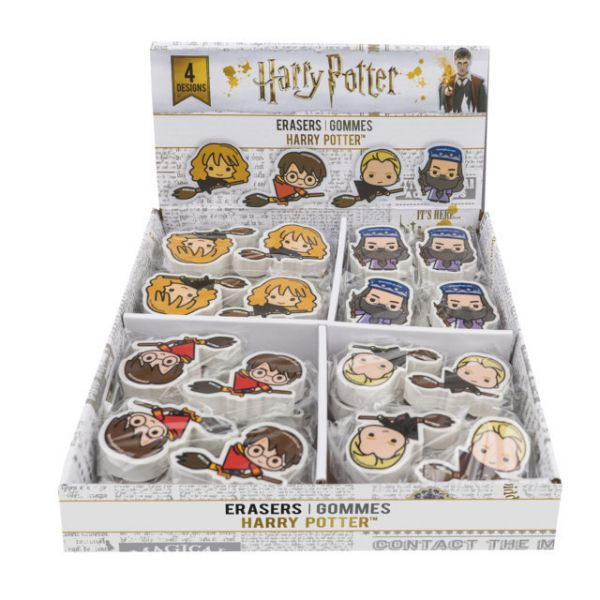 8 Harry Potter Kawaii Character Erasers - Starter pack with display