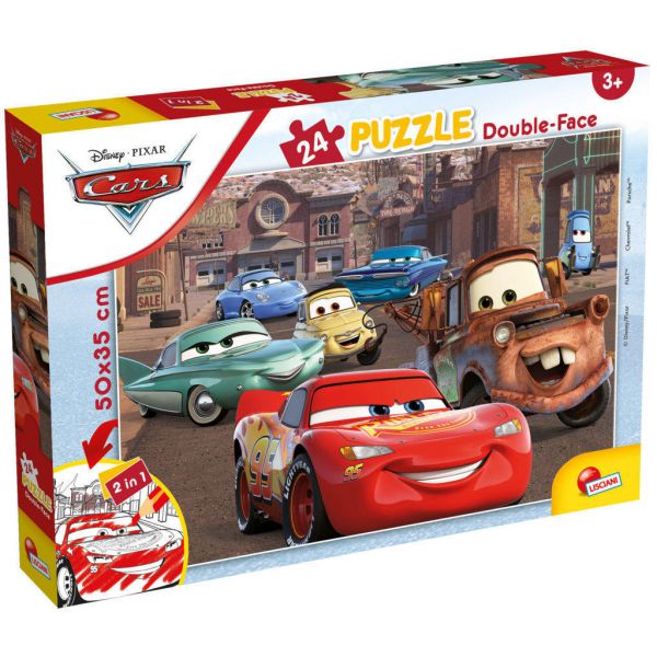 Puzzle da 24 Pezzi Double Face Plus - Cars