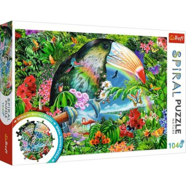 Puzzles - 1040 - Spiral Puzzle - Tropical animals