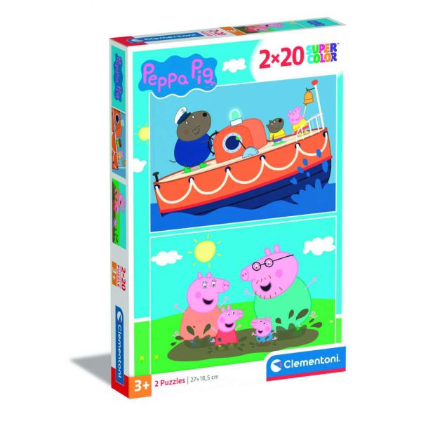 2 Puzzle da 20 Pezzi - Peppa Pig