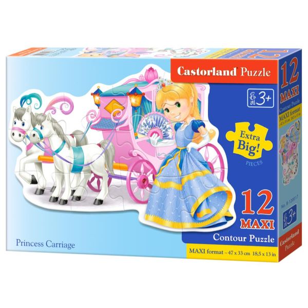 Maxi Puzzle 12 Pieces - Princess Carriage