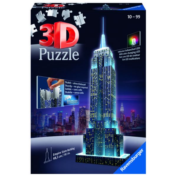 Puzzle 3D da 216 pezzi - Empire State Building Night Edition