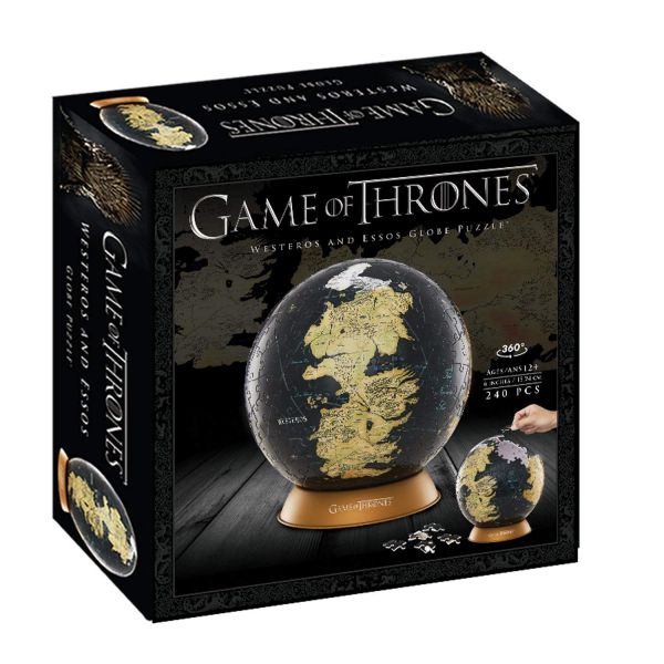 Game of Thrones - 240 Piece Globe Puzzle: Westeros and Essos (15cm)
