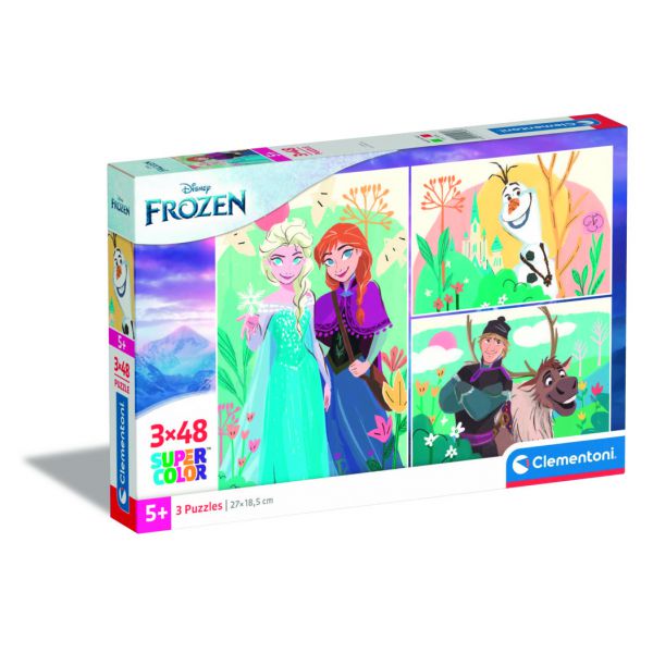 3 Puzzle da 48 Pezzi - Frozen