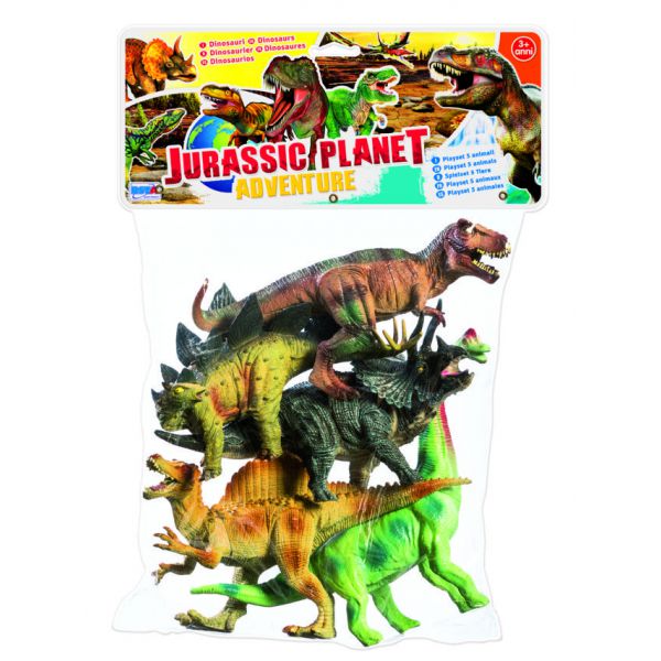 Jurassic Planet Adventure - Pack of 5 Large Dinosaurs