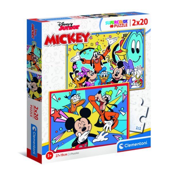2 Puzzle da 20 Pezzi - Disney Junior: Mickey
