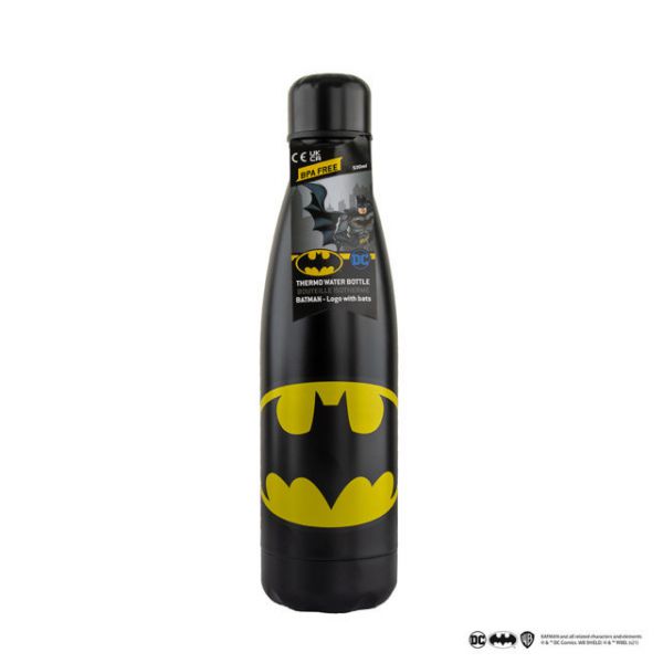 Batman - Isothermal Bottle 500ml: Yellow Batman Logo
