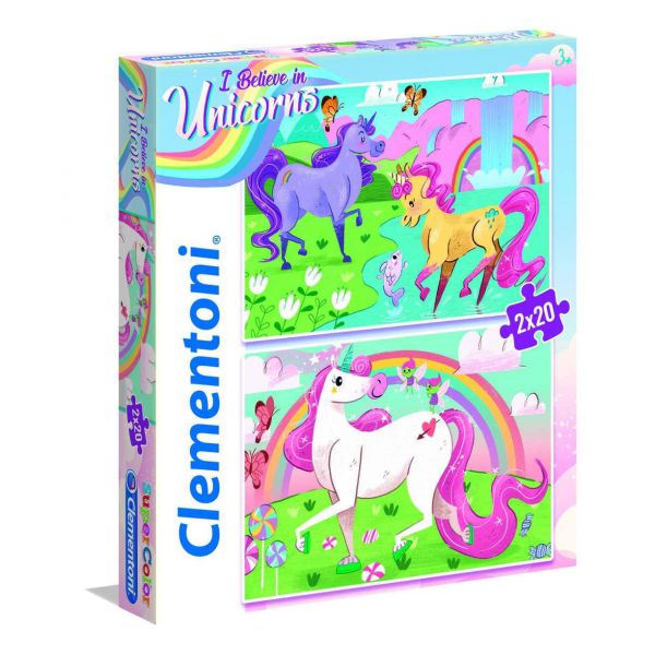2 20 Piece Puzzles - Shining Unicorns