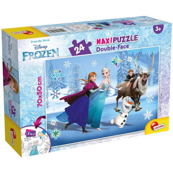 Puzzle da 24 Pezzi Maxi Double Face - Frozen