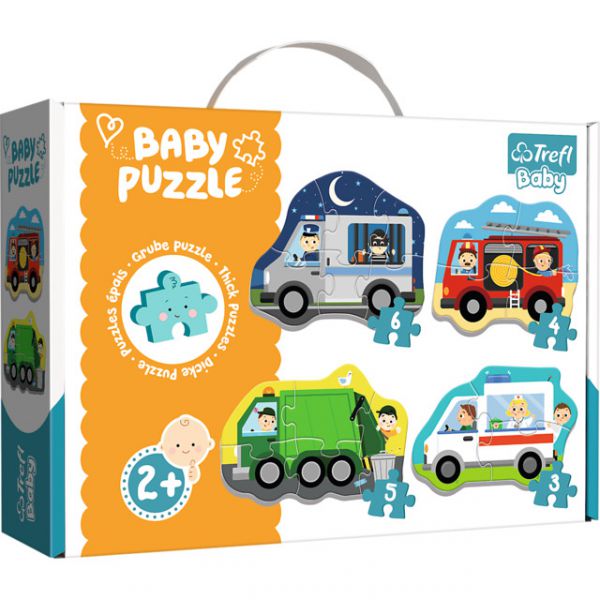 4 Puzzle in 1 - Baby Classic: Vehicles and Jobs