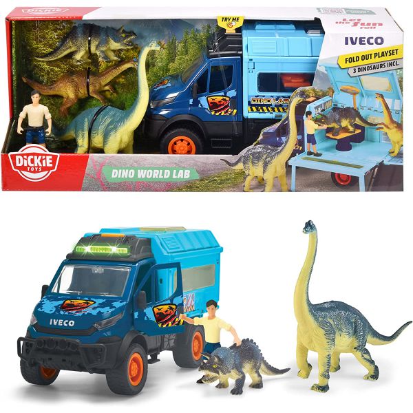 Dino World Lab 28 cm lights and sounds + 3 disnosaurs and character