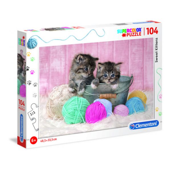 Puzzle da 104 Pezzi - Supercolor: Sweet Kittens