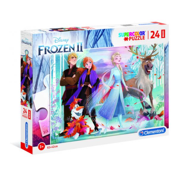 Puzzle da 24 Pezzi Maxi - Supercolor: Frozen 2