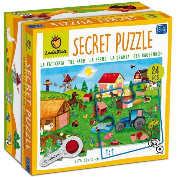 Puzzle da 24 Pezzi - Secret Puzzle: la fattoria
