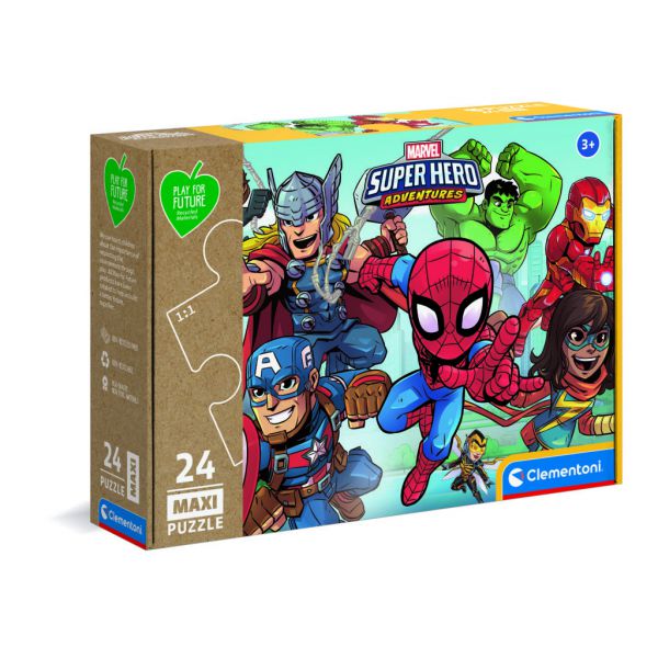 Puzzle da 24 Pezzi Maxi - Play for Future: Marvel Super Hero Adventures