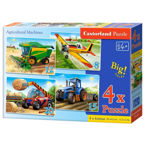 Puzzle 4 in 1 B-041039 Agricultural Machines