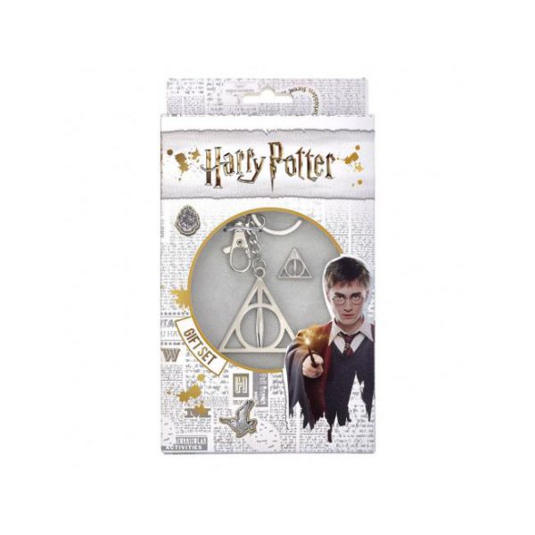 Pacchetto portachiavi e spilla Deathly Hallows - Harry Potter