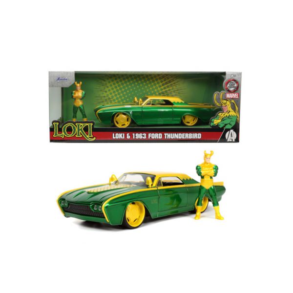 Marvel Loki Ford Thunderbird 1:24 scale die-castcon figure