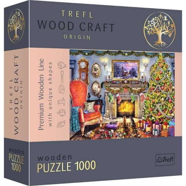 Puzzle 1000 Woodcraft - By the Fireplace 
