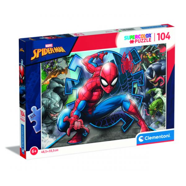 Puzzle da 104 pezzi - Supercolor: Spider-Man