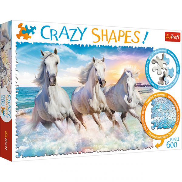 Puzzle da 600 Pezzi - Crazy Shapes: Galloping among the Waves
