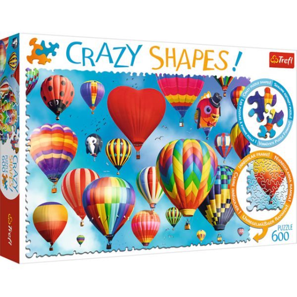 Puzzle da 600 Pezzi - Crazy Shapes: Palloni Colorati