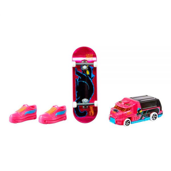 Hot Wheels - Skate + Veicolo Rosa